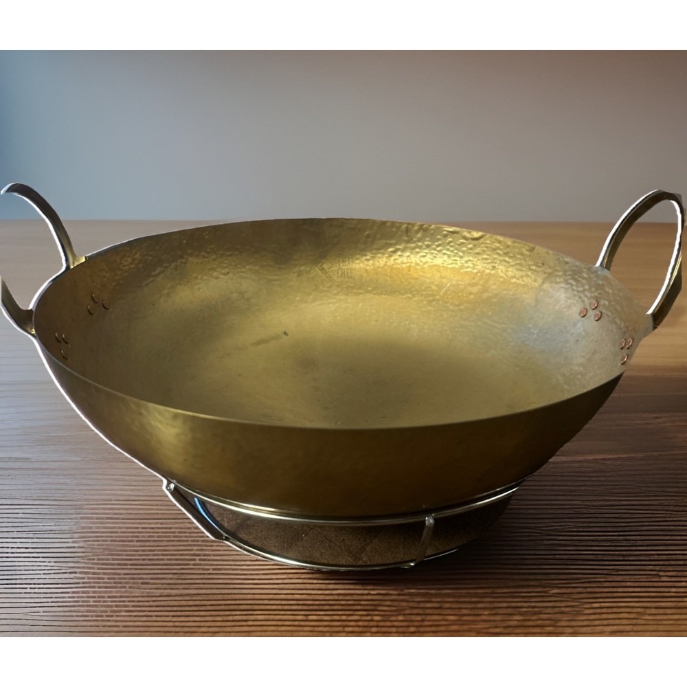 Thai Traditional Wok Brass Pan Home Cooking Food & Dessert Medium Size Thai Chef